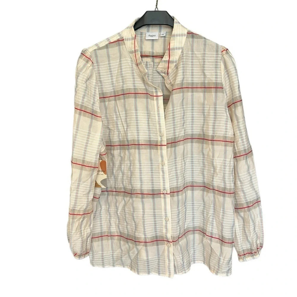 St. Tropez NWT slight shear blouse XXL slight sleeve  puff as well